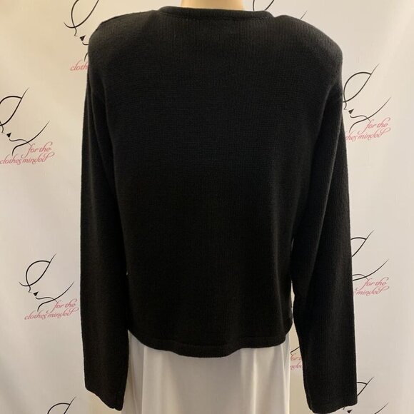 Moda International. Size Medium. Beaded Button Up Long Sleeve Sweater. B98. - Picture 6 of 7